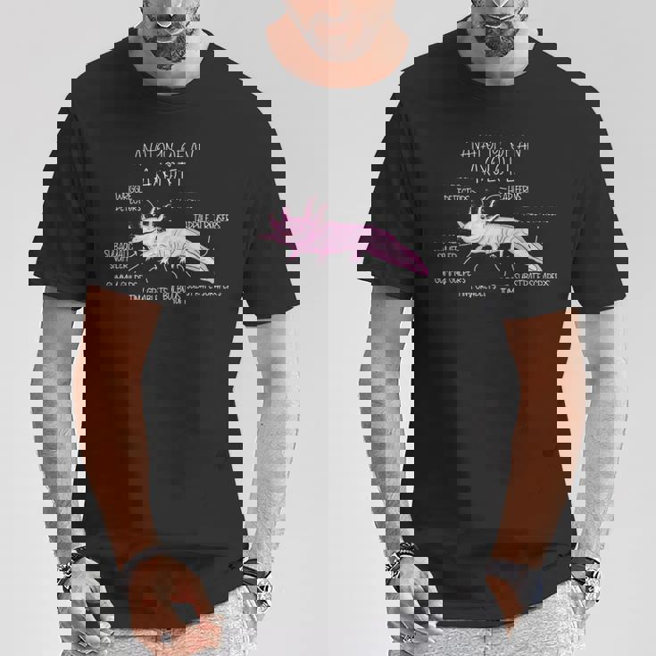 ウーパールートル メキシコミズサンショウウオ ウーパールーパーの解剖学 Tシャツ 面白い贈り物