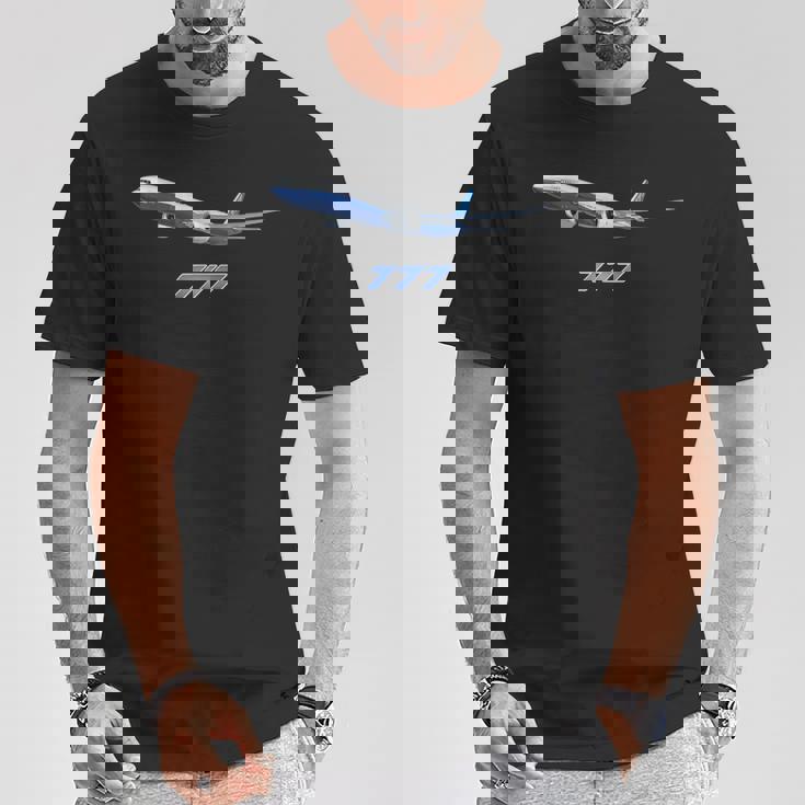 エアラインジェット777飛行機旅客機ジャンボジェット Tシャツ 面白い贈り物