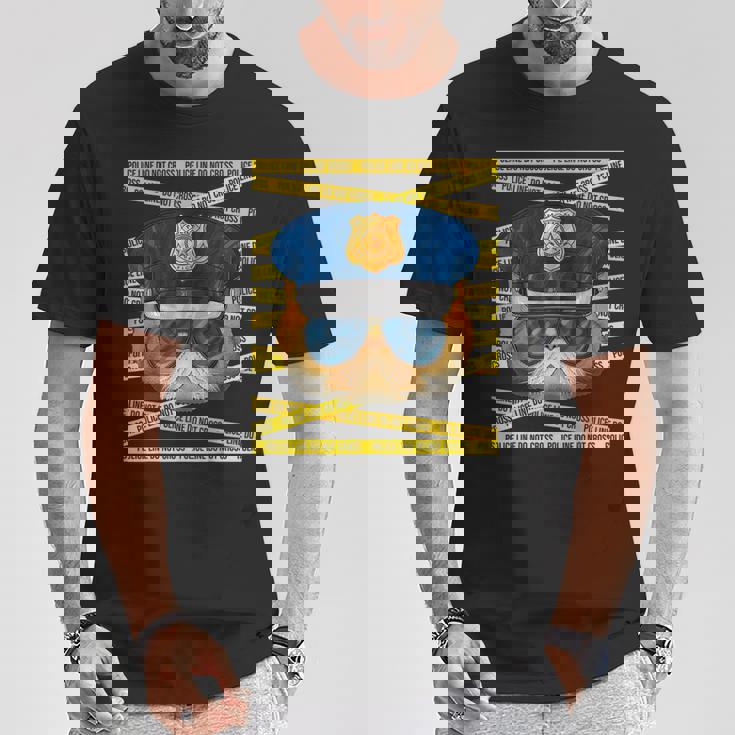 エキゾチック ショートヘア 警察官 警察官 面白い 警察 猫 Tシャツ 面白い贈り物