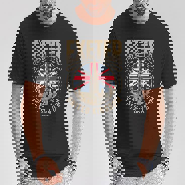 エクセター イギリス トラベル シティ バイブス Tシャツ 面白い贈り物