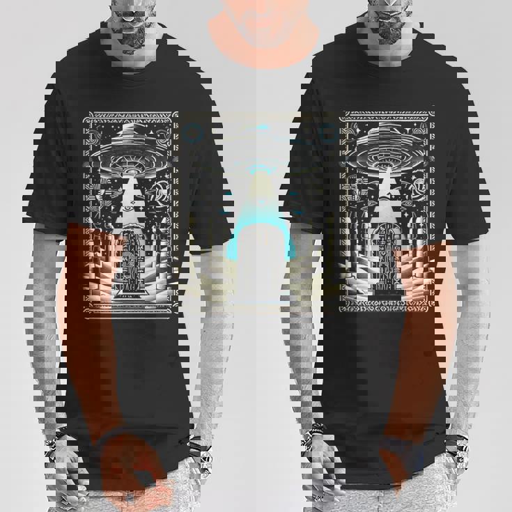 エジプトufoと柱のスターゲート Egypt Ufo Openingtargate Tシャツ 面白い贈り物