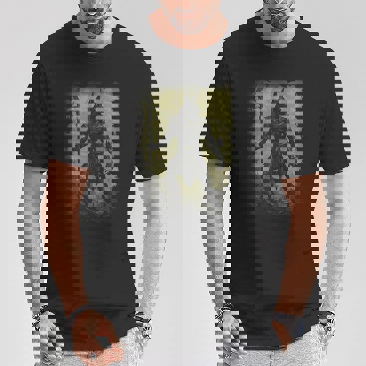 エジプト神アヌビス古代神話 Tシャツ 面白い贈り物