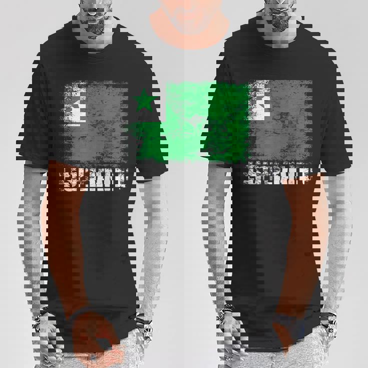 エスペラント国旗tシャツ Tシャツ 面白い贈り物