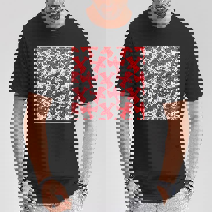 エッシャーにインスパイアされた鳥のテッセレーション。 Tシャツ 面白い贈り物