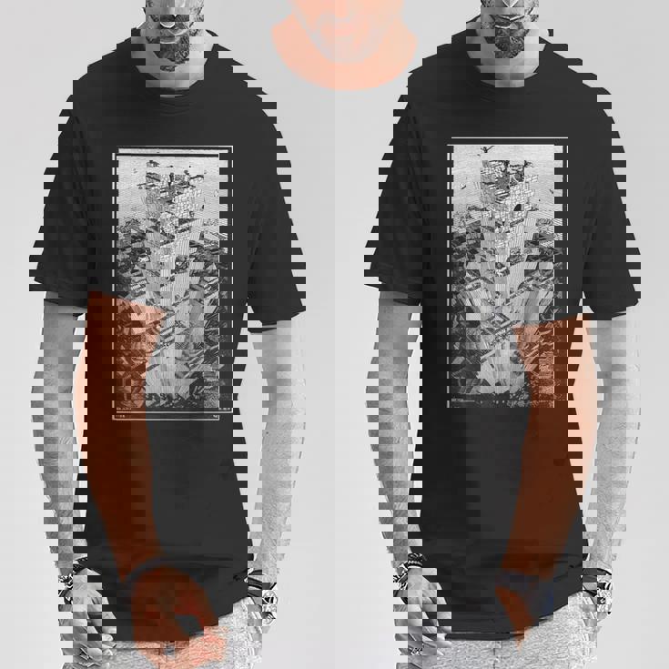 エッシャーのバベルの塔 Tシャツ 面白い贈り物