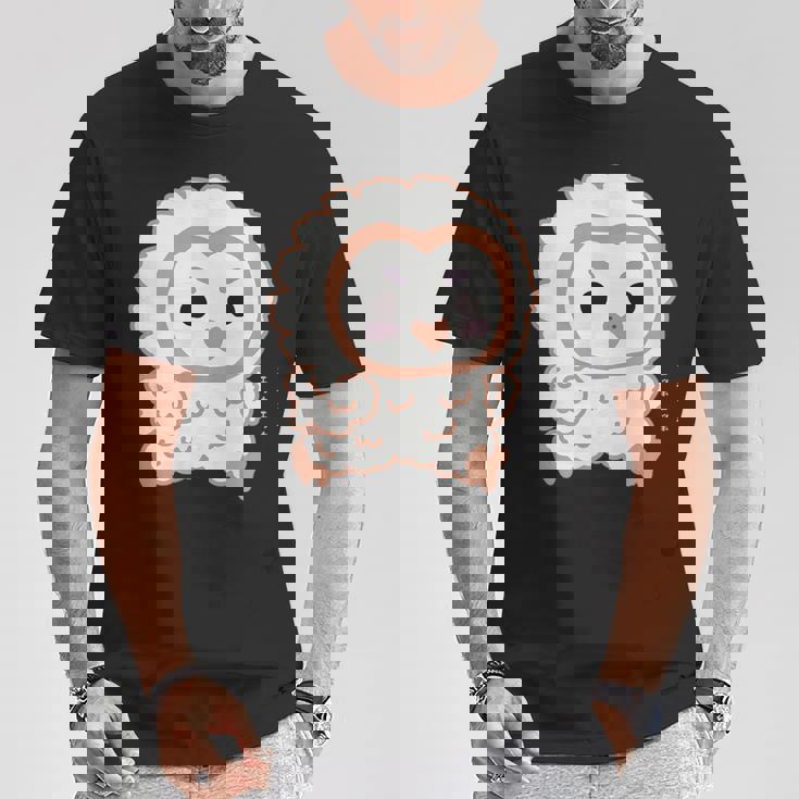 エッホエッホ 一生懸命に走るフクロウの赤ちゃん イラスト Tシャツ 面白い贈り物