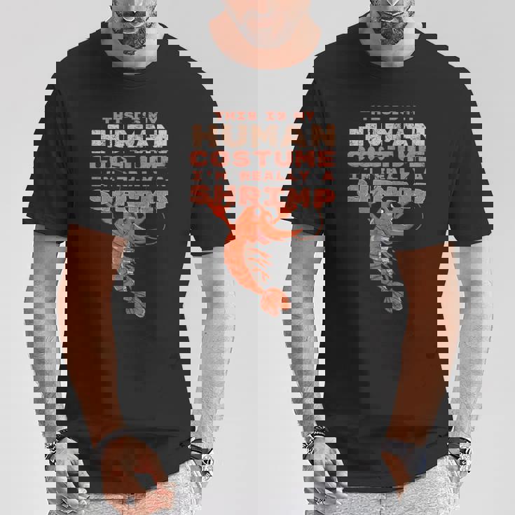 エビ 面白い人間のコスチューム レトロ エビやザリガニ Tシャツ 面白い贈り物