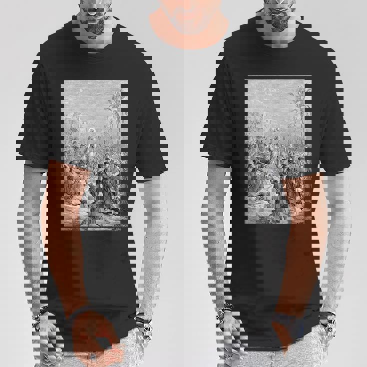 エルサレムへのイエスの参入 グスターヴ・ドーレ聖書芸術 Tシャツ 面白い贈り物