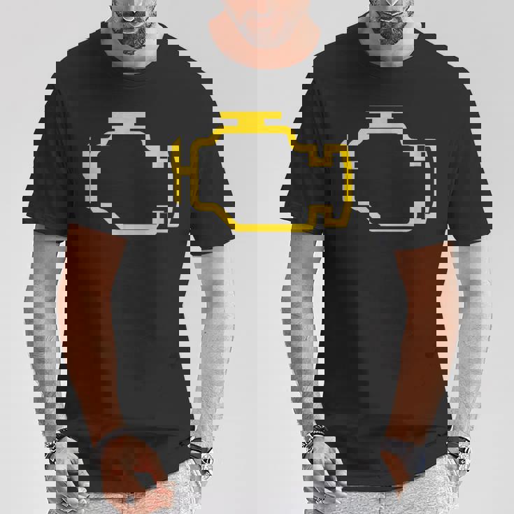 エンジンライトをチェック Tシャツ 面白い贈り物