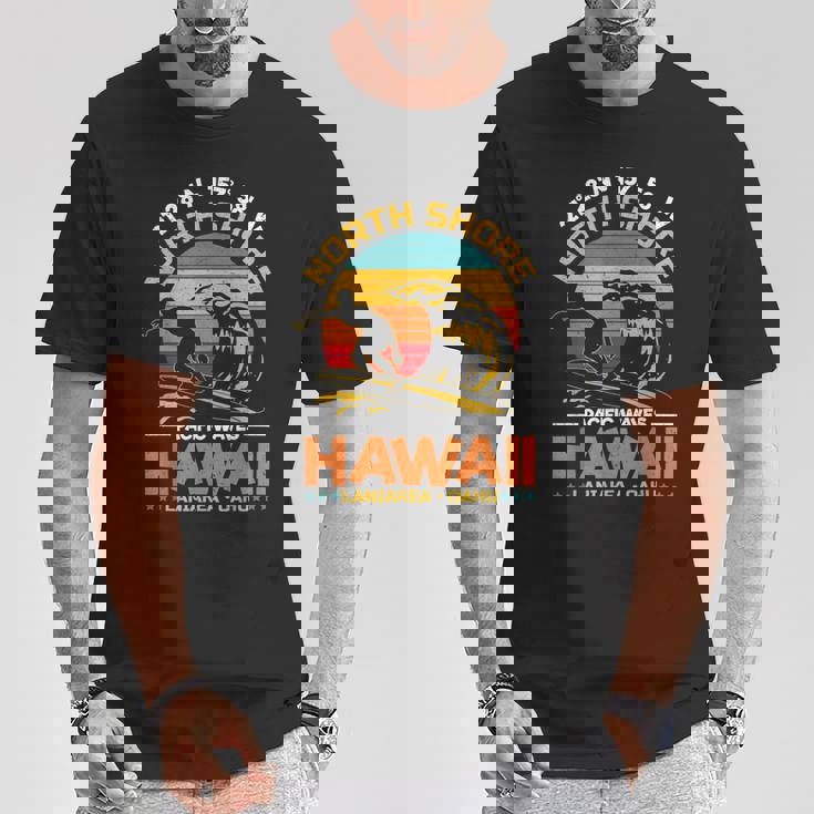 オアフ島のラニアケアビーチノースショアサーフィンハワイオアフ島 Tシャツ 面白い贈り物
