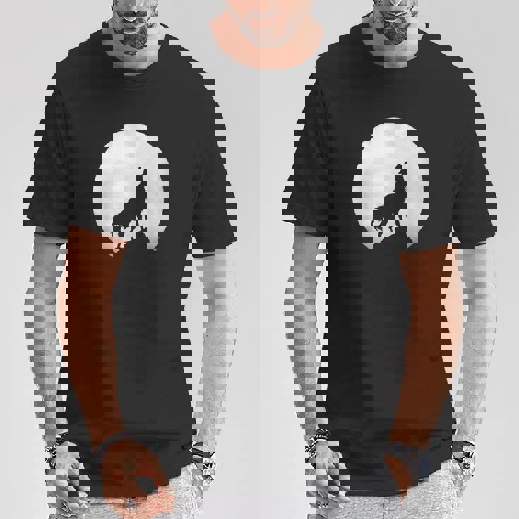 オオカミの遠吠え ライトローンウルフ Tシャツ 面白い贈り物