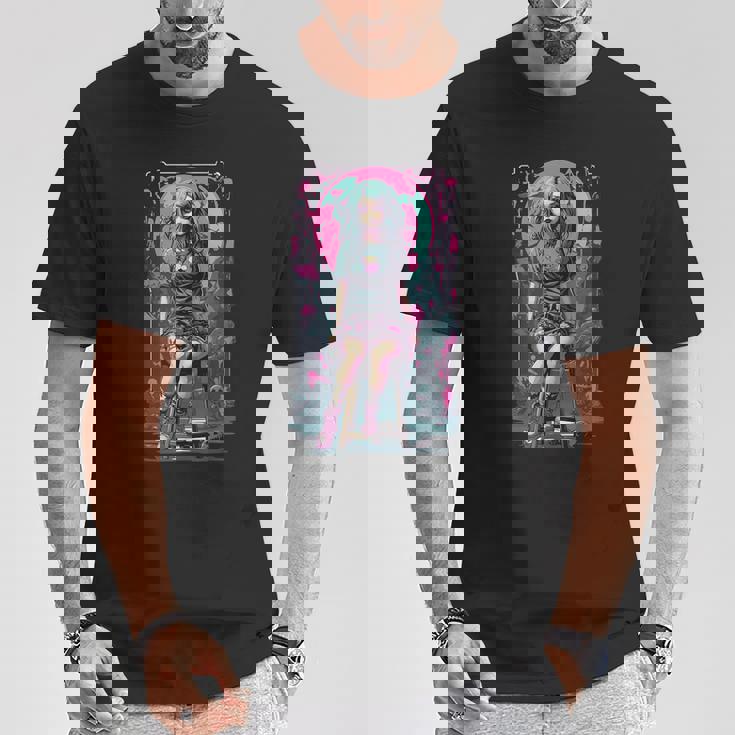 オカルト ゴシック E-Girl ゴスガール 美的 アニメ デザイン Tシャツ 面白い贈り物