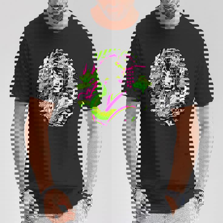 オタク愛好家のためのドラゴンボンド付きカワイイアニメ芸者 Tシャツ 面白い贈り物