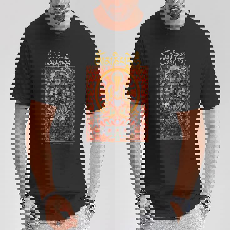 オム・マニ・ペメ・フム 六字大明呪 Tシャツ 面白い贈り物