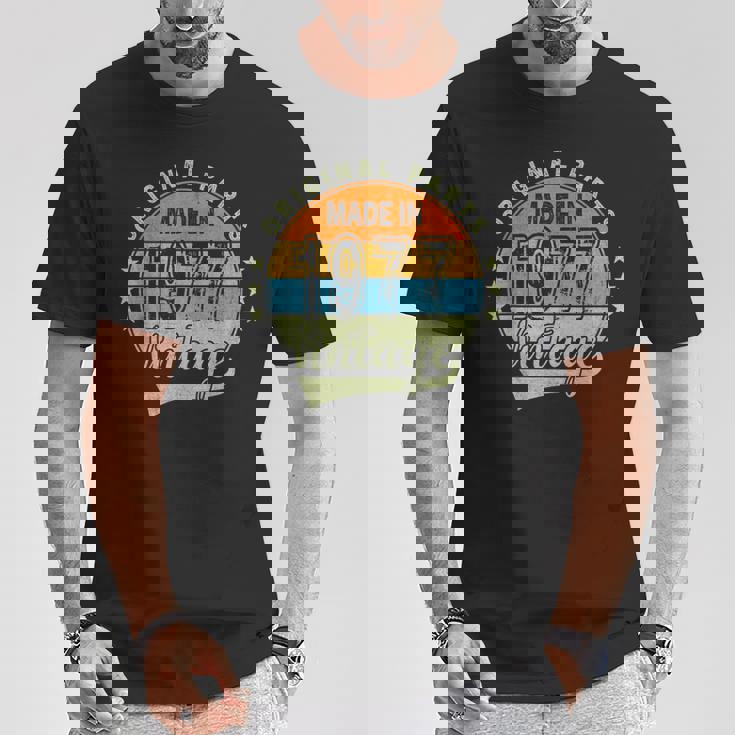 オリジナルパーツ 1977年生まれ ヴィンテージ 47歳 誕生日 レトロ Tシャツ 面白い贈り物