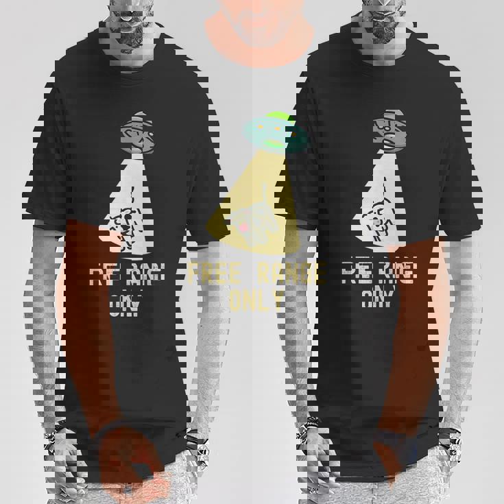 オーガニックフード 面白い Ufo エイリアン 誘拐牛 Tシャツ 面白い贈り物