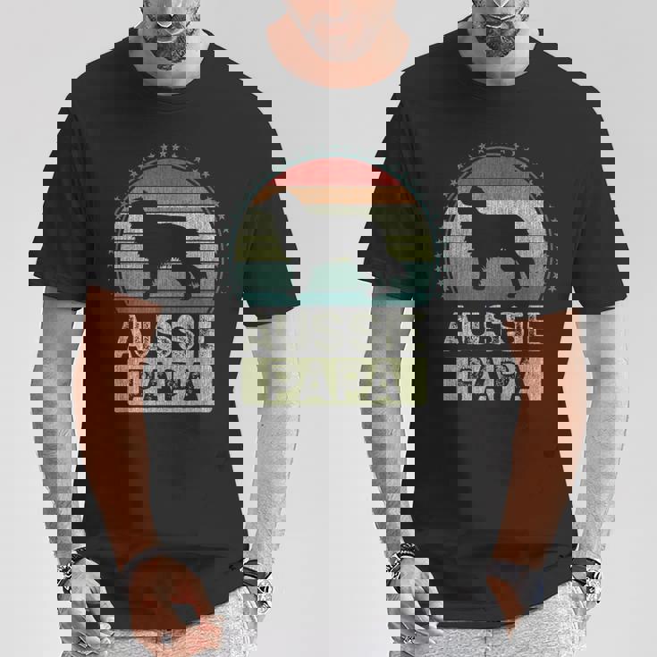 オージー・パパ オーストラリアン・シェパード Tシャツ 面白い贈り物