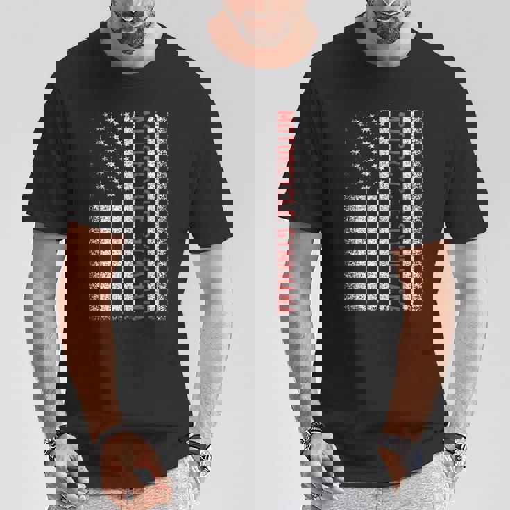 オートバイ ジムカーナ アメリカ国旗 7月4日 Tシャツ 面白い贈り物