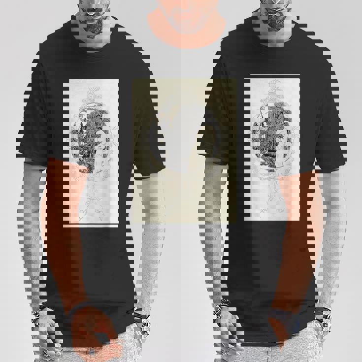 オーブリー・ビアズリー作「ミニッツのピエロ」1897 Tシャツ 面白い贈り物