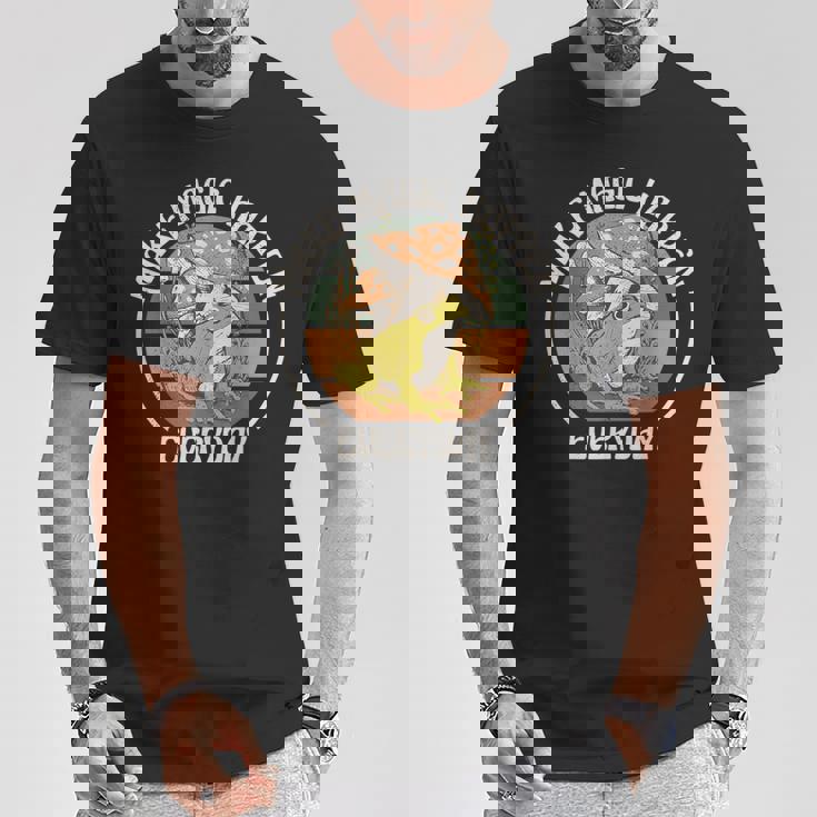 カエルとキノコ 毎日魔法を起こしましょう。 Tシャツ 面白い贈り物