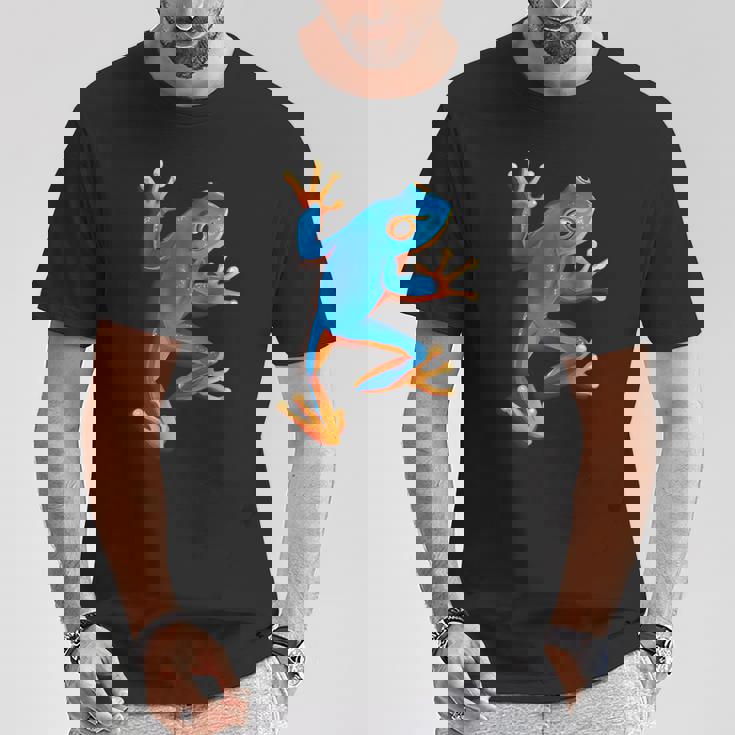 カエルの恋人-青いカエル Tシャツ 面白い贈り物