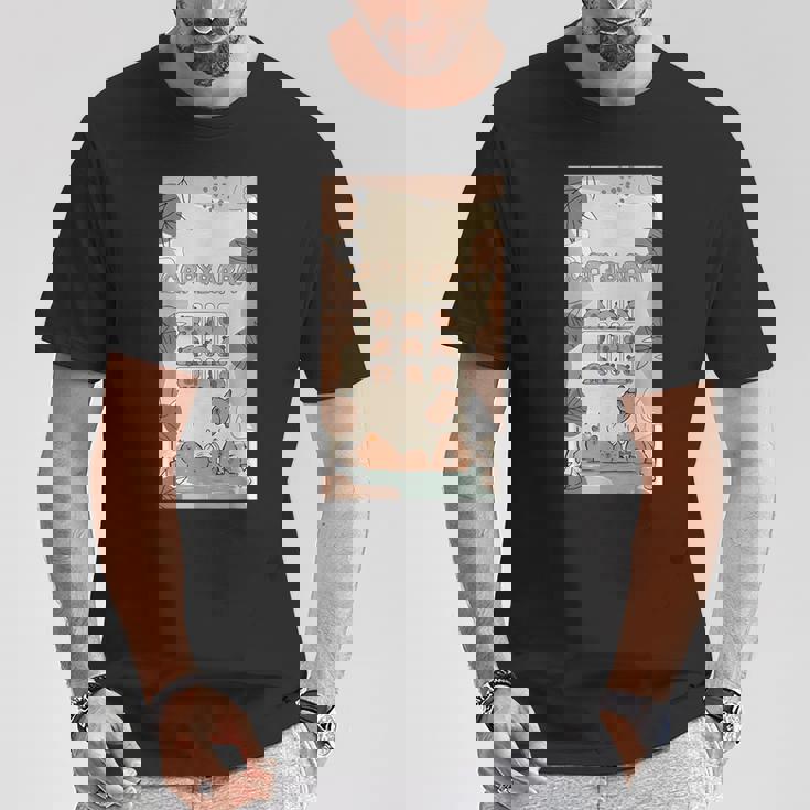 カピバラ カピバラ かわいい トロピカル 夏 Tシャツ 面白い贈り物