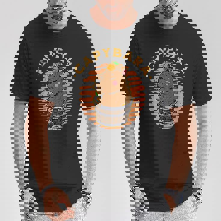 カピバラ 飼育員 動物 げっ歯類 自然 リラックス スパ Tシャツ 面白い贈り物