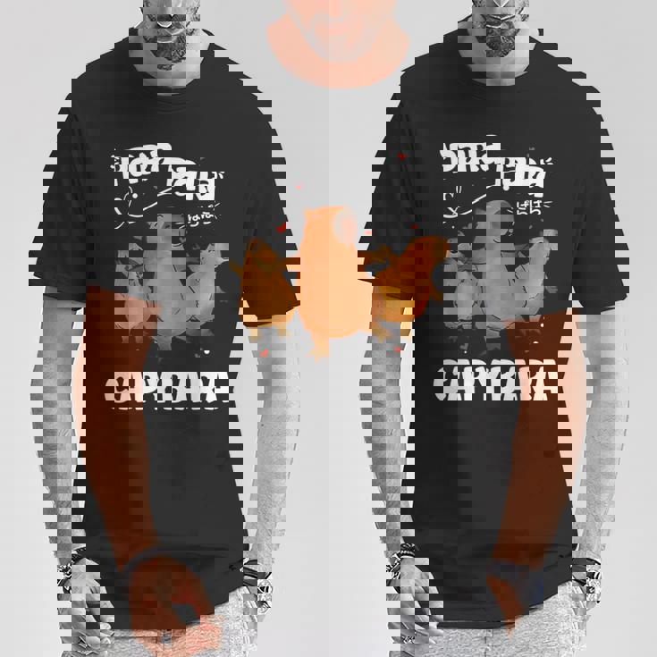 カピバラ好きファニーパラパラカピバラ Tシャツ 面白い贈り物