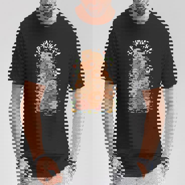 カピバラ山 かわいい 寝ているカピバラの恋人 Tシャツ 面白い贈り物