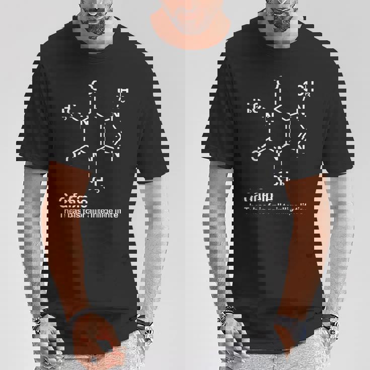 カフェイン分子化学カップ コーヒー Tシャツ 面白い贈り物