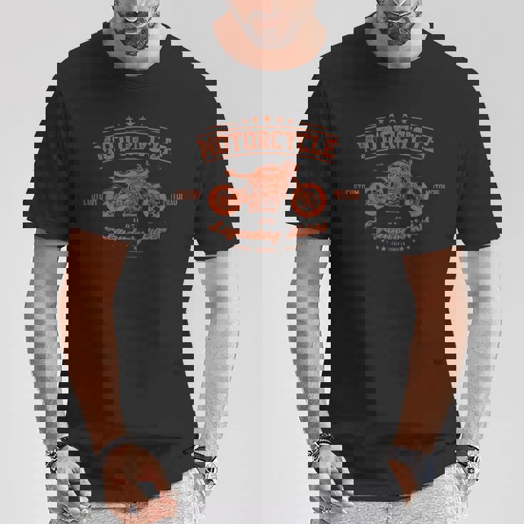 カフェレーサー カスタム バイク 伝説のライダー カリフォルニア ロサンゼルス スクランブラー モーターサイクル Tシャツ 面白い贈り物