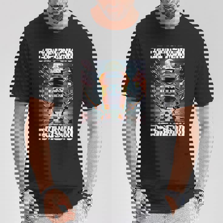 カプチーノ・アサシーノ イタリアンブレインロットミーム Tシャツ 面白い贈り物