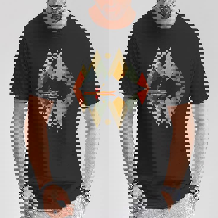 カヤック ヴィンテージ レトロ 山 カヌー カヌー カヤック Tシャツ 面白い贈り物