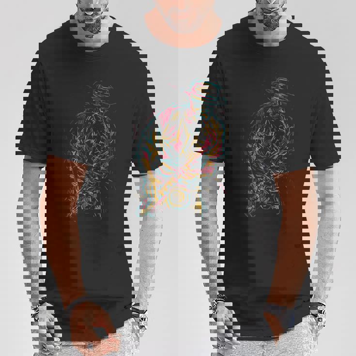 カラフル サックス 音楽 ジャズ バンド ミュージシャン トランペット トロンボーン Tシャツ 面白い贈り物