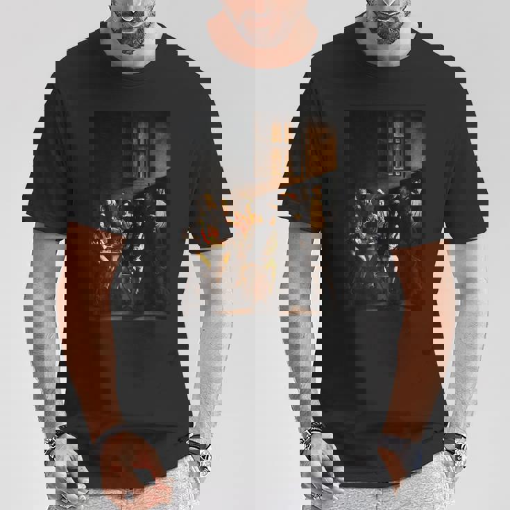 カラヴァッジョの聖マタイの召し Tシャツ 面白い贈り物