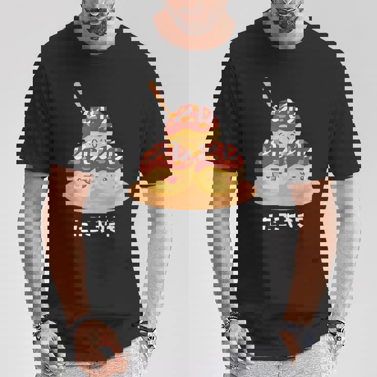 カワイイ たこ焼き 和 大阪 日本食 ひらがな 文字 Tシャツ 面白い贈り物