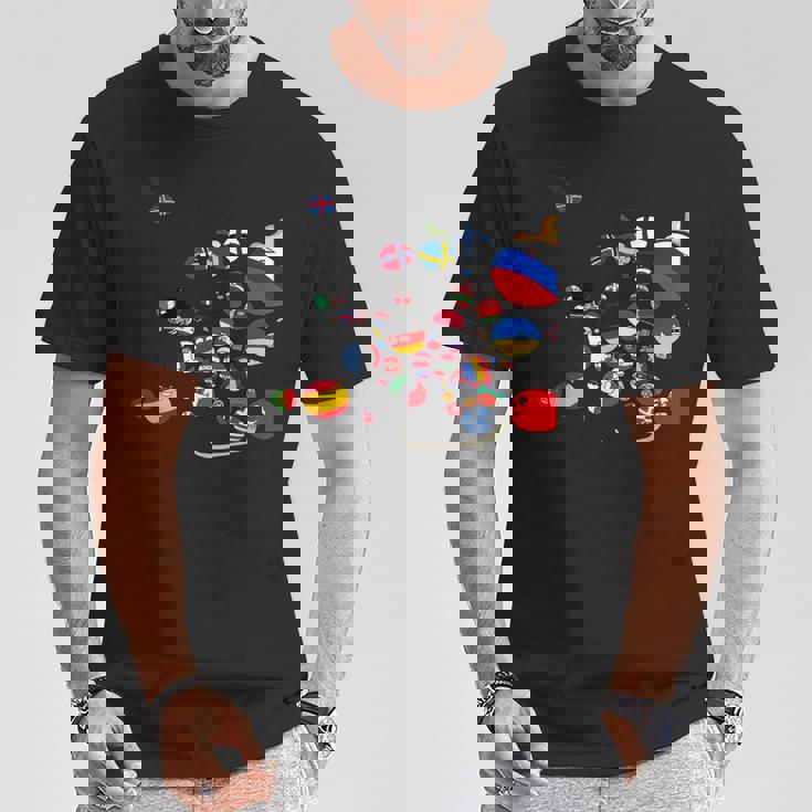 カントリーボール ヨーロッパ 面白い Tシャツ 面白い贈り物