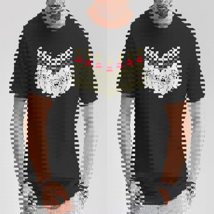 カートゥーン ボウリング 面白い 怖い ボウリング Tシャツ 面白い贈り物