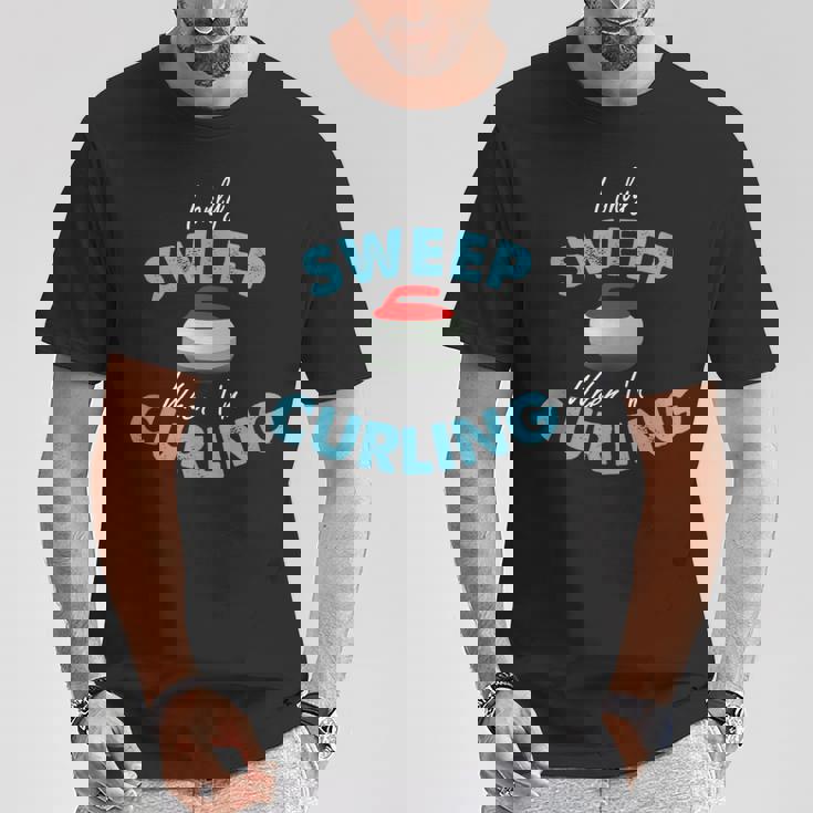 カーリングしているときだけ掃除する-おもしろいカーリング Tシャツ 面白い贈り物