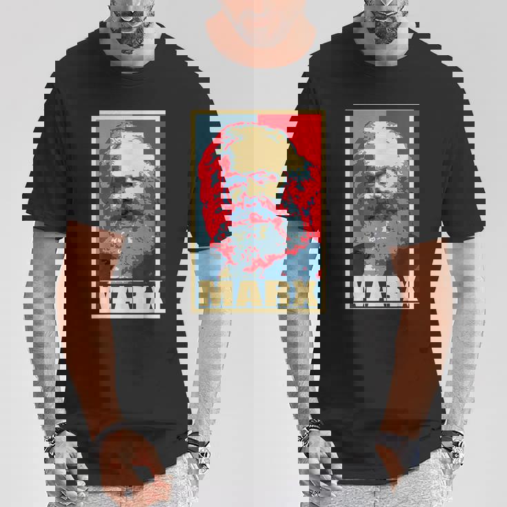 カール・マルクス プロパガンダ ポスター ポップアート Tシャツ 面白い贈り物