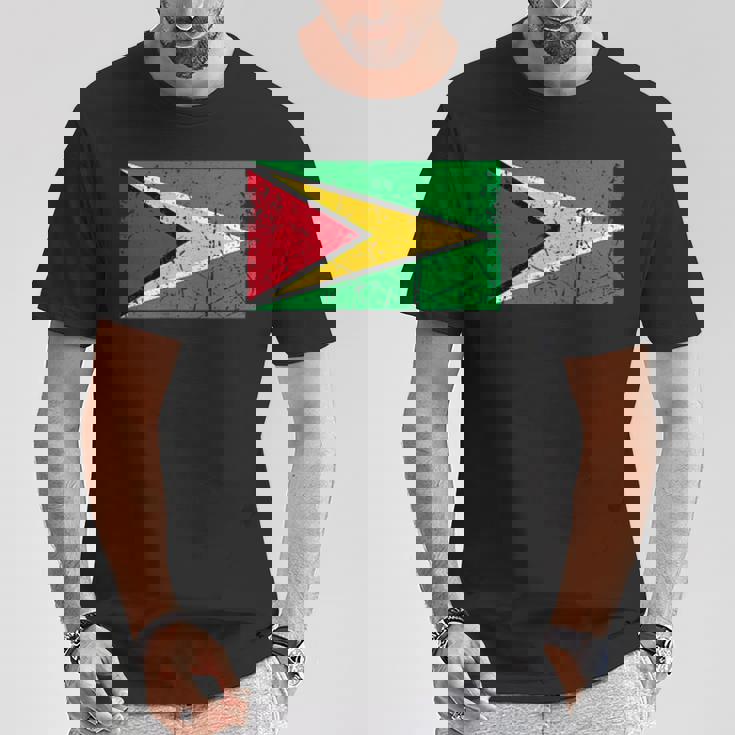 ガイアナ国旗グラフィック メンズ レディース キッズ Tシャツ 面白い贈り物