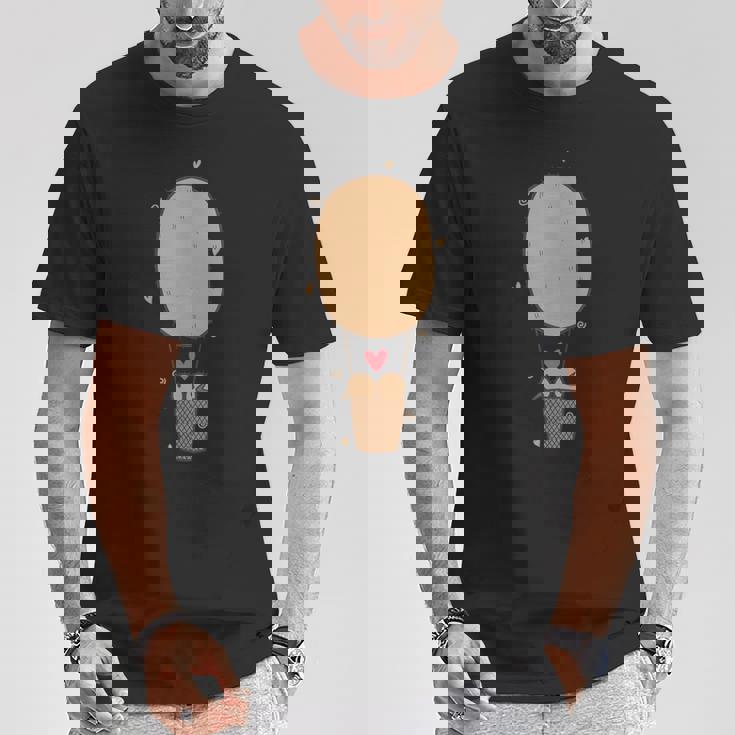 キウイフルーツバルーンで飛ぶ2羽のキウイ鳥。 Tシャツ 面白い贈り物