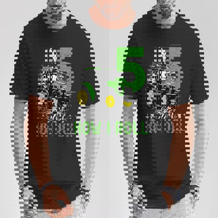 キッズ I Am 5 This Is How I Roll One Years Old Tractor 5歳の誕生日 Tシャツ 面白い贈り物