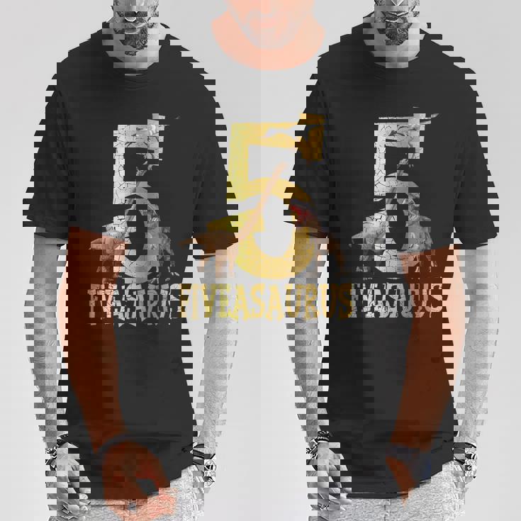 キッズ Tレックス 恐竜 誕生日パーティー装飾 5歳の誕生日 男の子 恐竜 Tシャツ 面白い贈り物