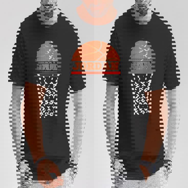 キッズ バスケットボールtシャツ ジョーダン カスタムネームギフト 男の子、若者向け Tシャツ 面白い贈り物