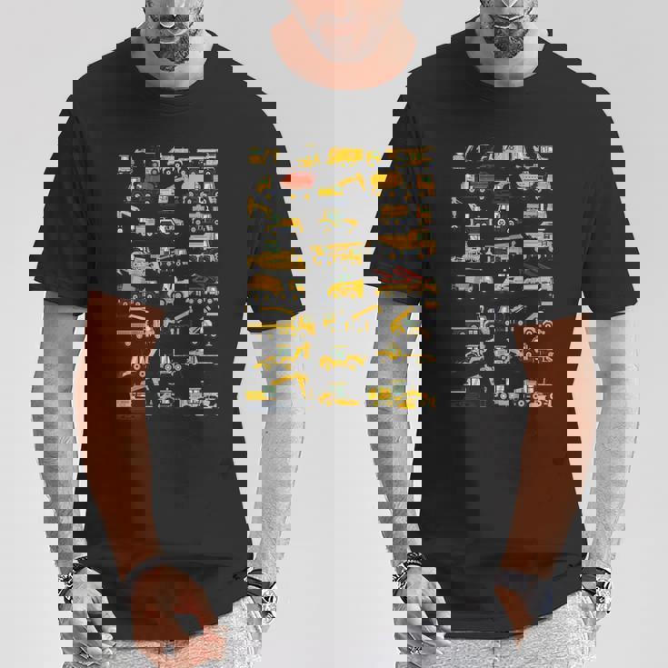 キッズ 建設車両 男の子 コンクリートミキサー クレーン Tシャツ 面白い贈り物