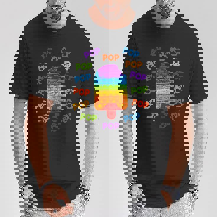 キッズポッププッシュ&ポップポップポップポップadhdストレス解消おもちゃ Tシャツ 面白い贈り物