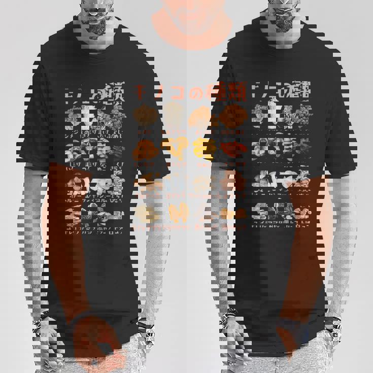 キノコ 種類 面白いtシャツ おもしろ 食べ物 文字入り メンズ 面白い 服 ネタ グッズ 文字tシャツ Tシャツ 面白い贈り物