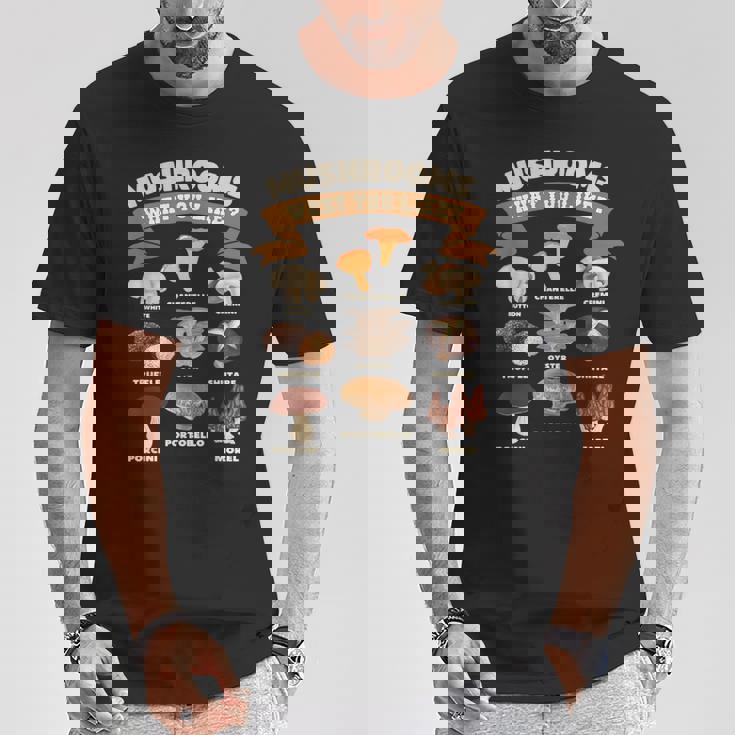 キノコ、好きなものキノコの種類 Tシャツ 面白い贈り物