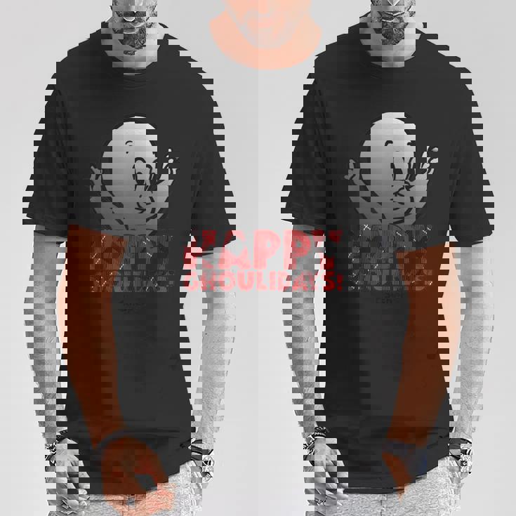 キャスパー・ザ・フレンドリー・ゴースト ヴィンテージ Happy Ghoulidays Tシャツ 面白い贈り物